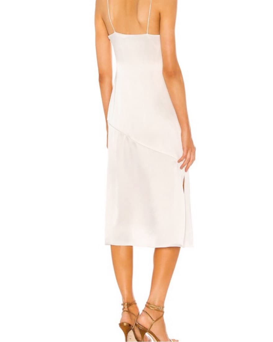 Seamed Slip Dress Off White - Image 2