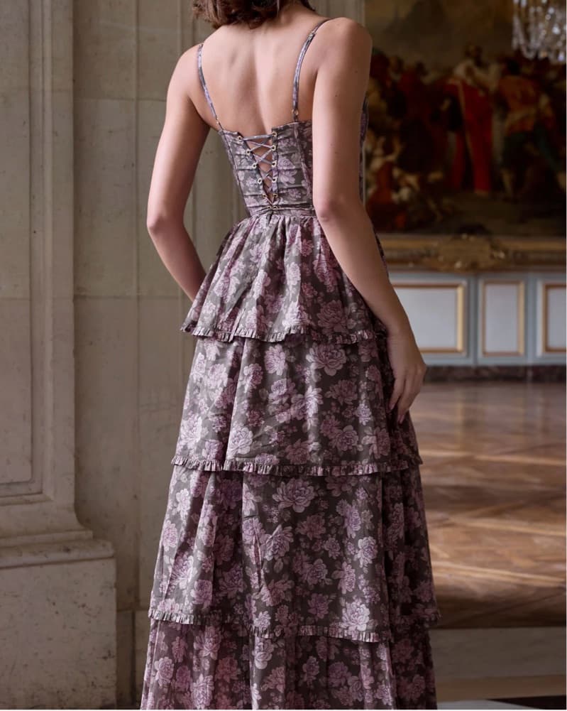 V. Chapman Caterina dress in Chocolate - Image 3
