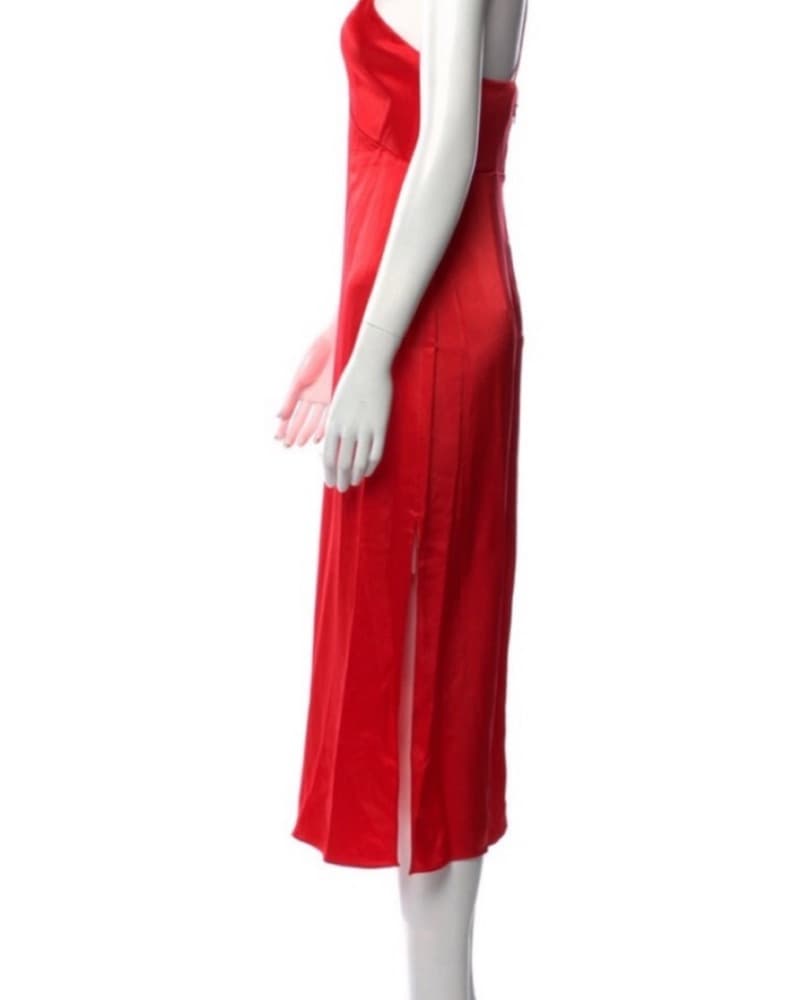 Red Silk Dress Alice & Olivia - Image 2