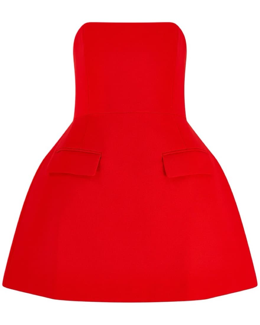 Odd Muse Red Strapless Muse Dress - Image 2