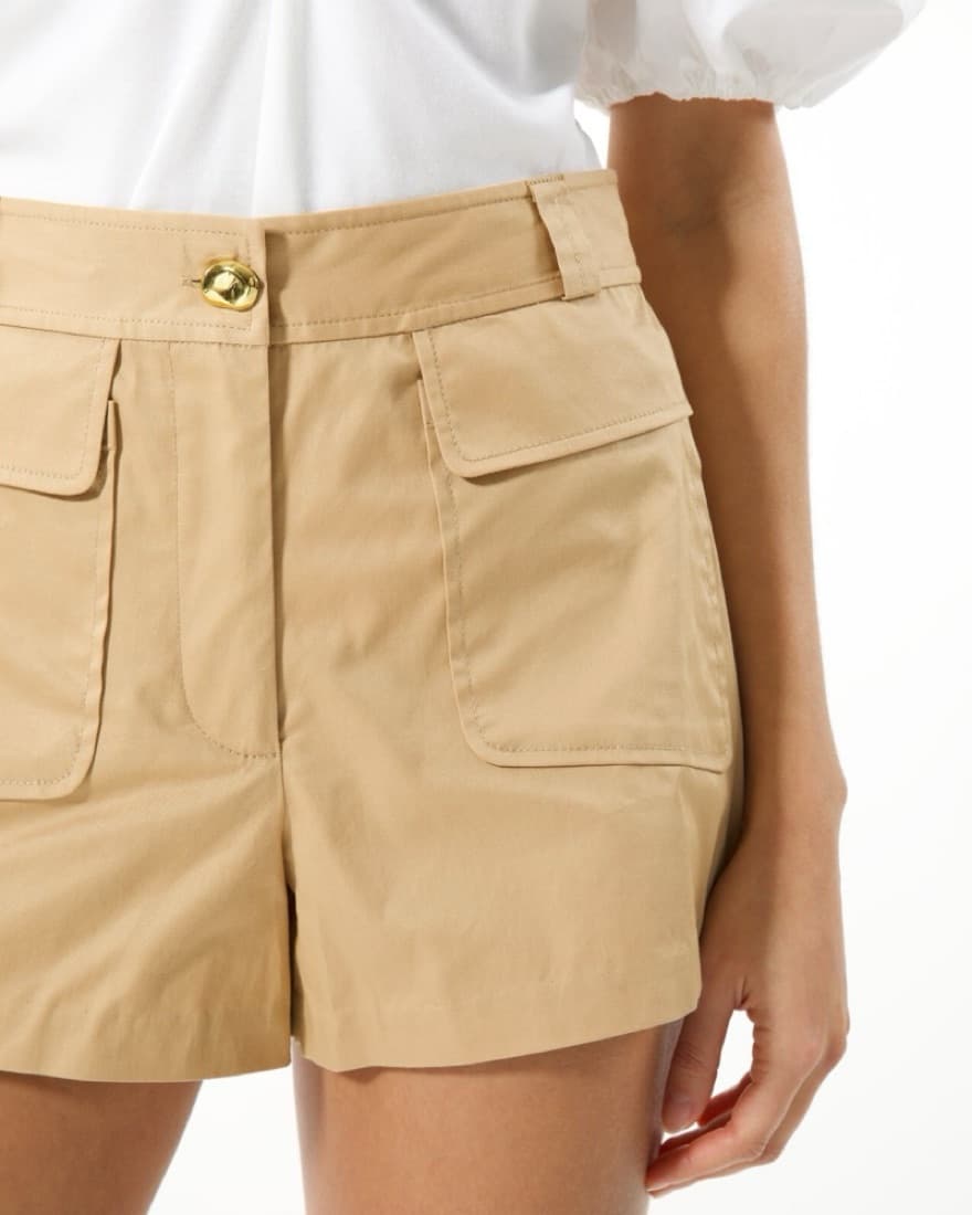 Tanya Taylor Khaki Shorts - Image 1