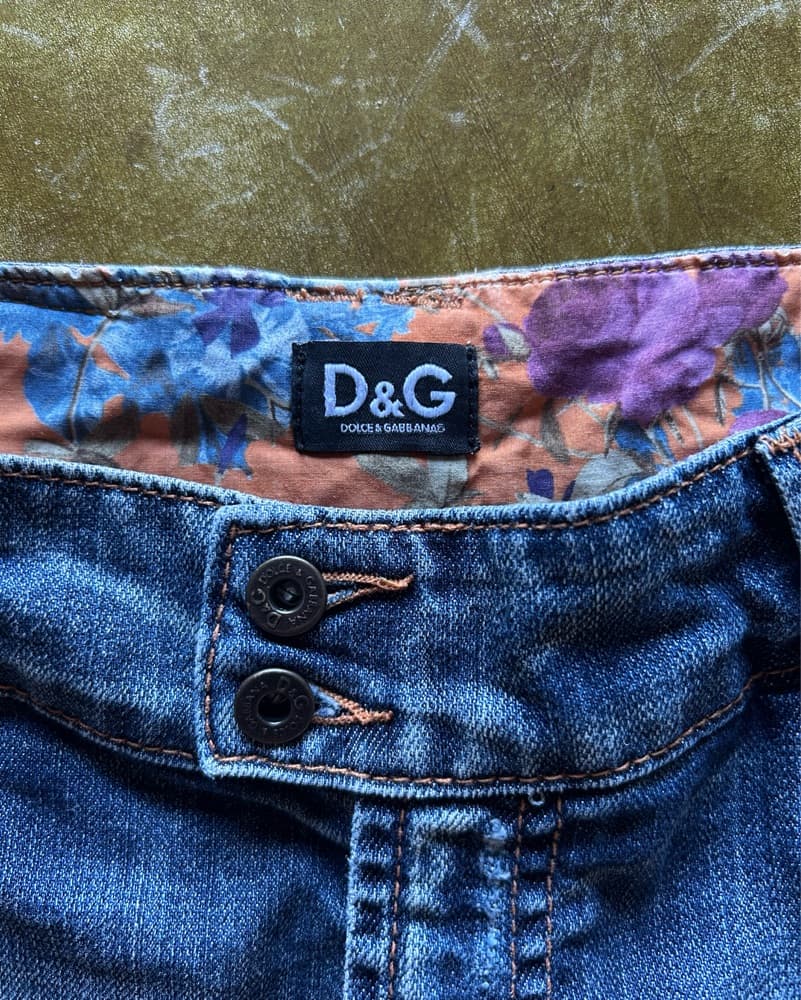 Dolce & Gabbana Vintage Denim Mini Skirt - Image 4
