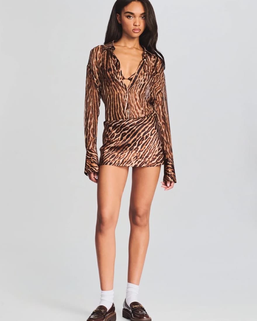 Ser.o.ya leopard satin mesh Dress - Image 2