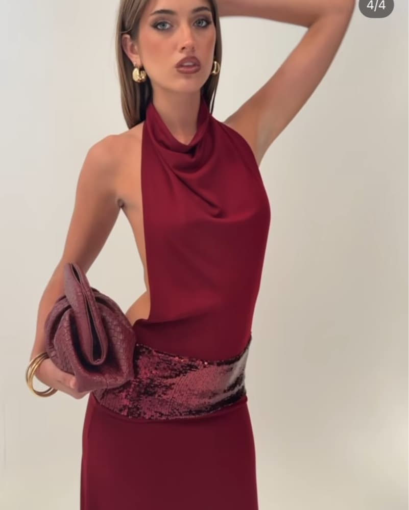 Ance gria Adeline gown Wine  - Image 1