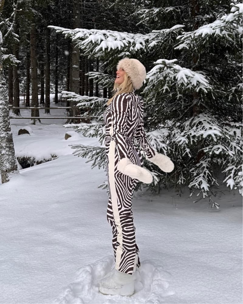 Bogner Brown Zebra Ski Suit - Image 2