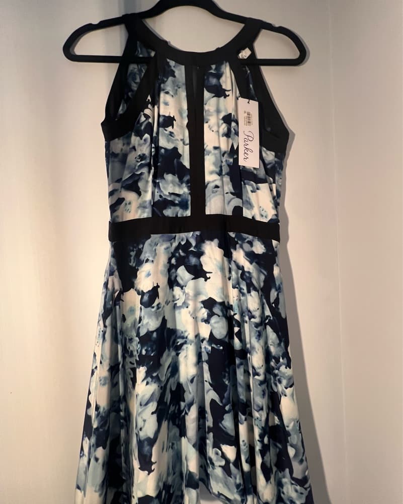 Parker Watercolor Sleeveless Midi Dress - Image 1
