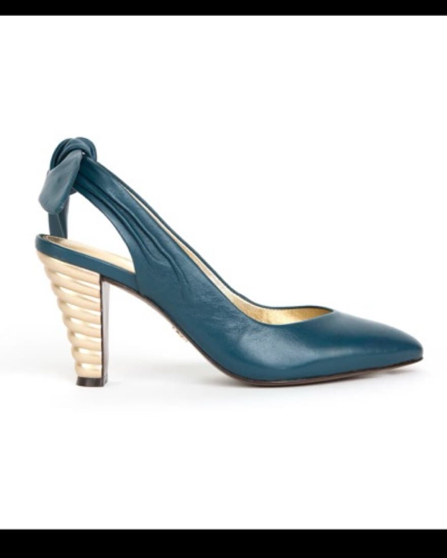 Blue Sling Back Heels  - Image 2