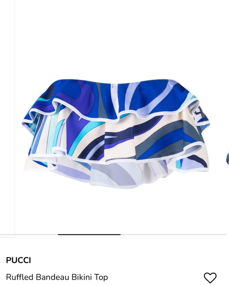 PUCCI Ruffled Bandeau Bikini Top - Image 2