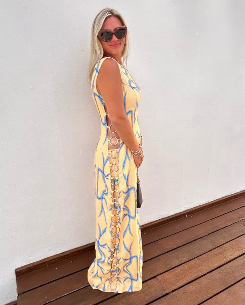 VRG Girl Maxi Dress With Silver Rings - Image 1