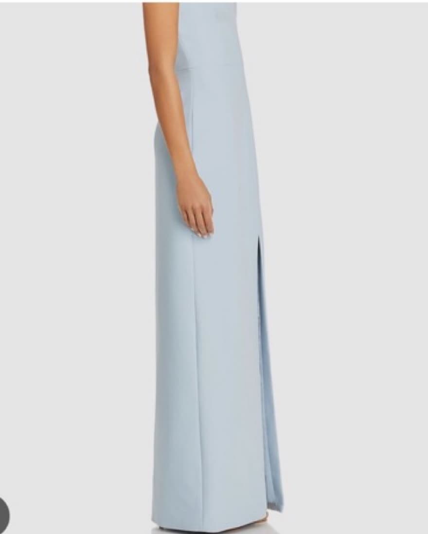 BCBG Blue Crepe Gown - Image 4