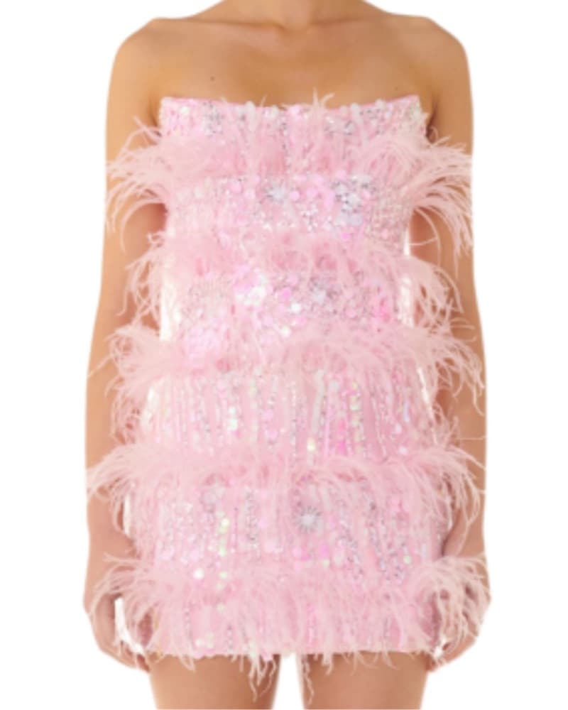 Eliya Strapless Sparkly Party Dress - Image 1