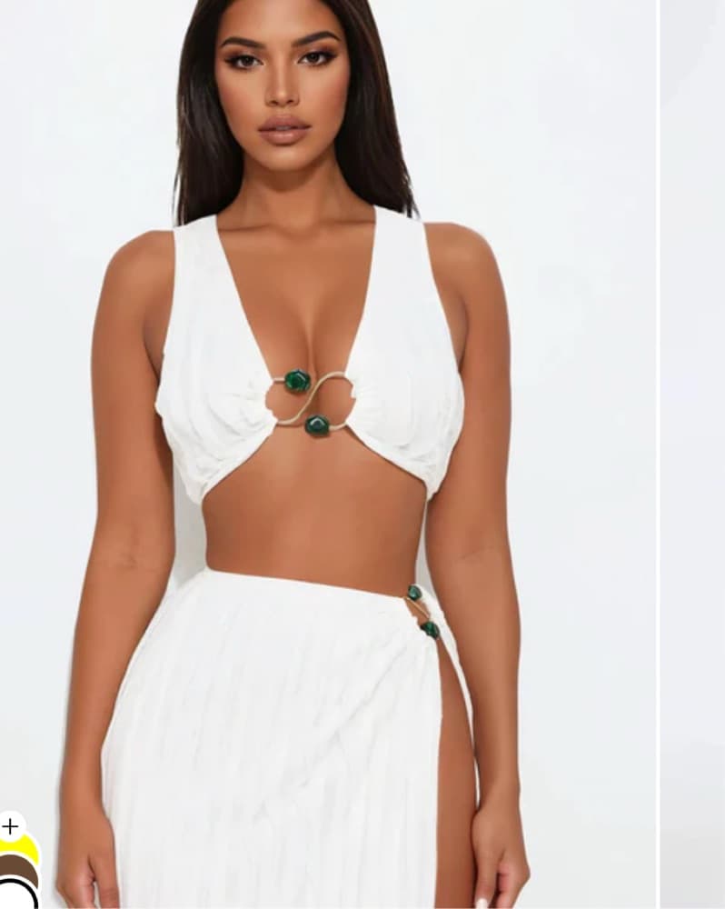Oceanfront Elegance Maxi Skirt Set - Image 2