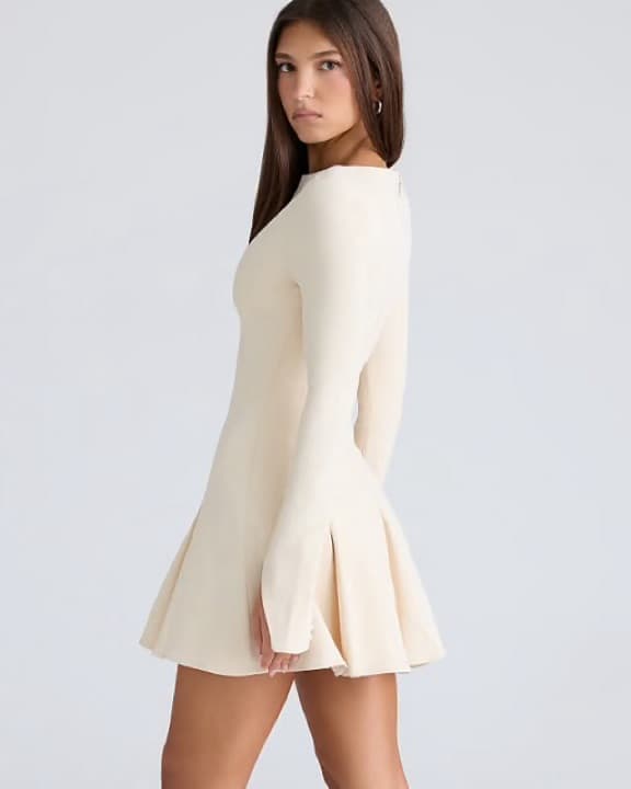 House of CB Francesca Cream Mini Dress - Image 3