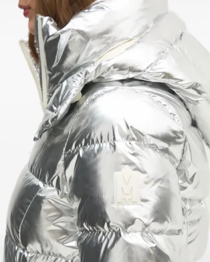 Mackage Madalyn Silver Puffer Jacket Med - Image 5