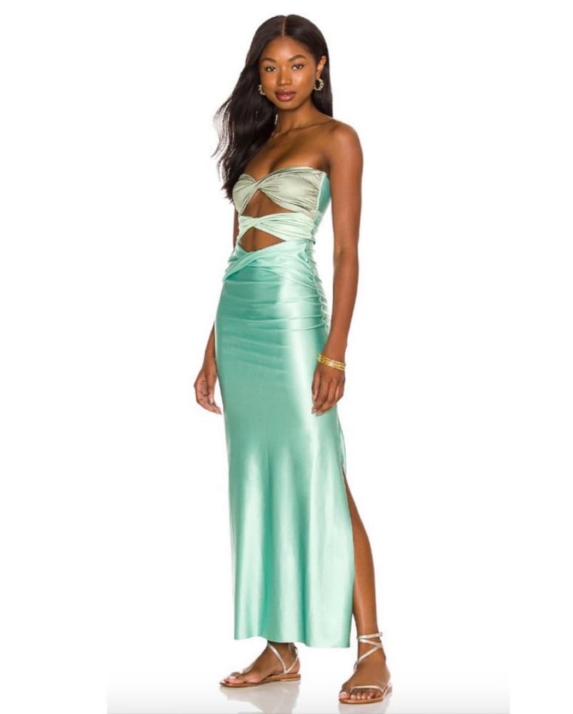 Baobab Blue Colorblock Vacation Dress - Image 1