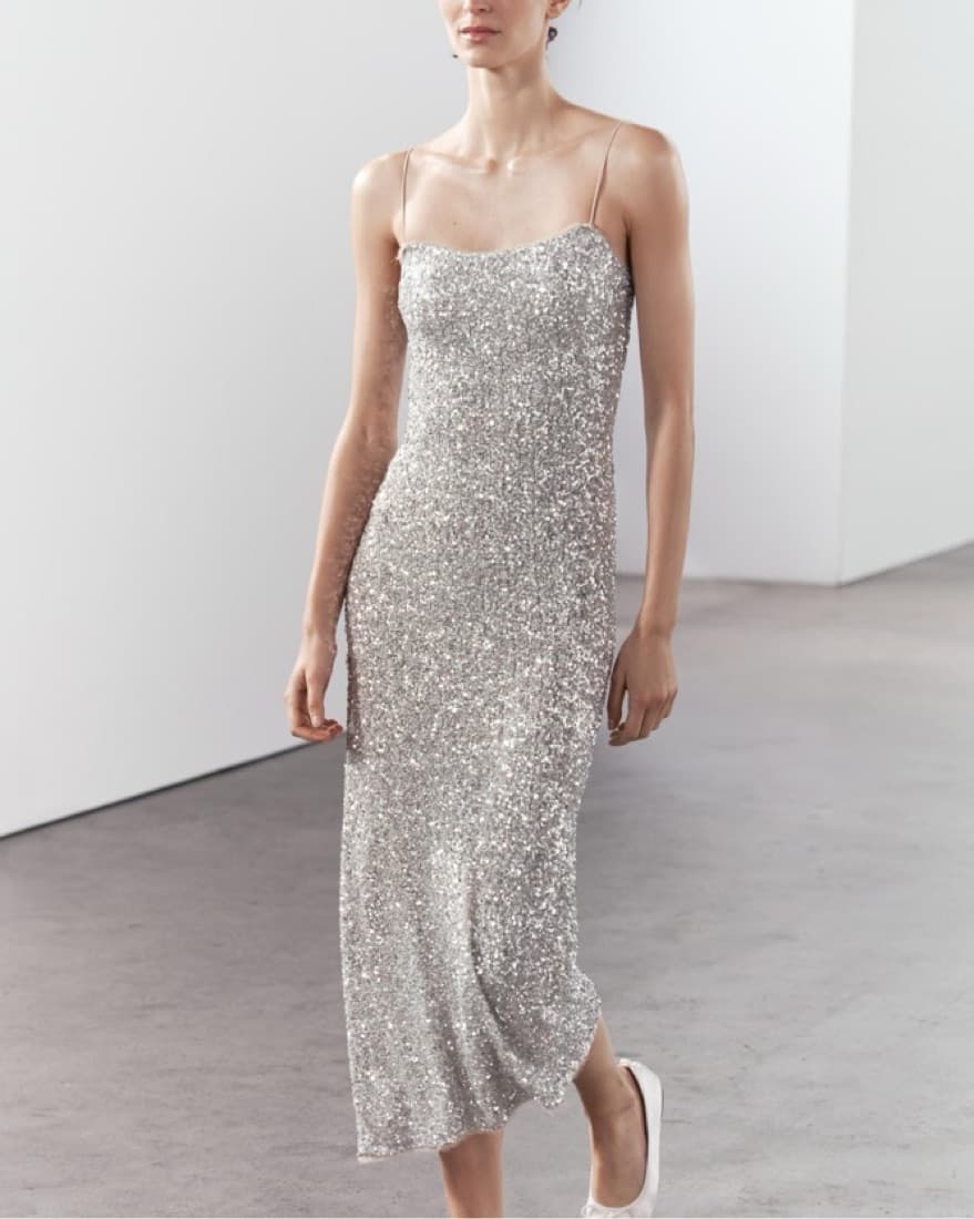Sequin Slip Dress - Image 2