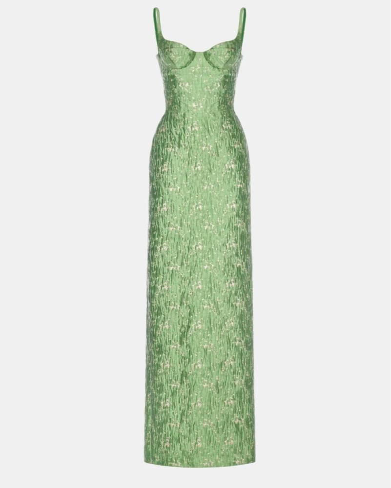 Brocade Bamboo Maxi Dress - Image 1