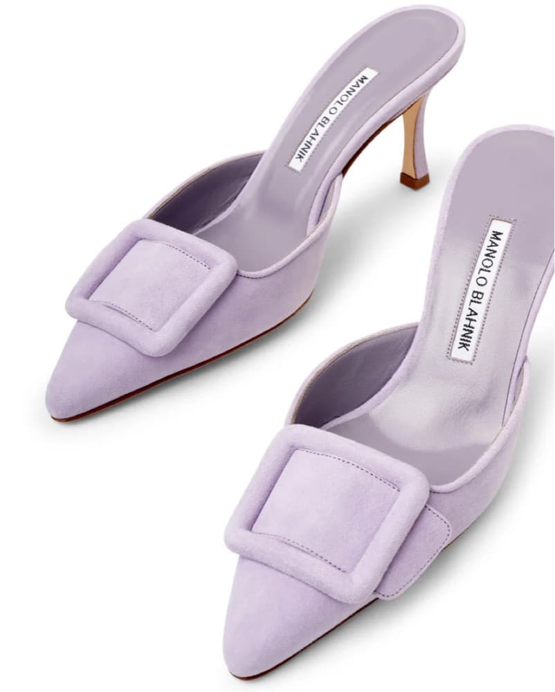 Manolo Blahnik Maysale Lilac Size 38 - Image 1