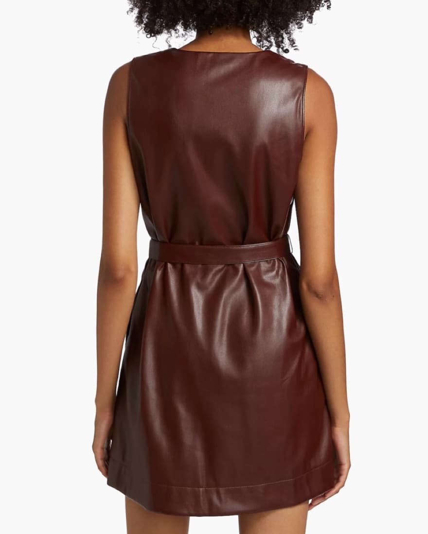 Leather Mini Dress - Image 3