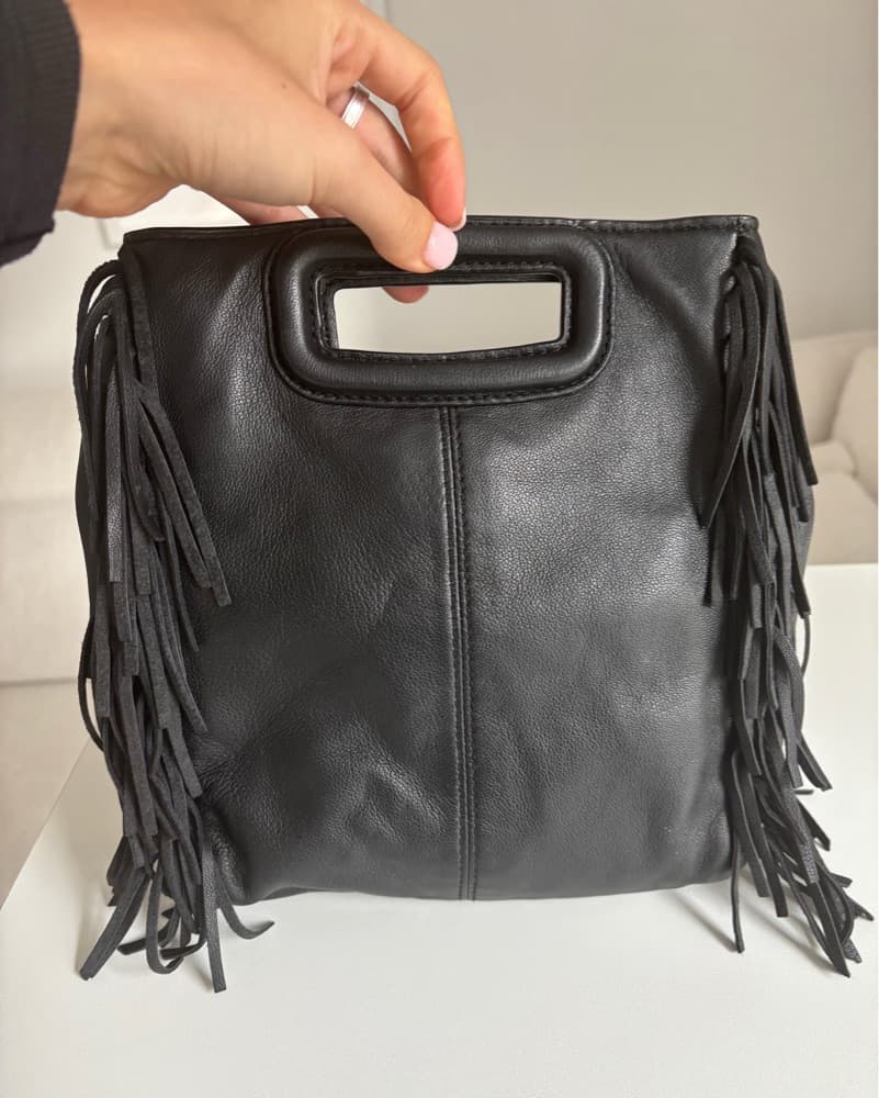 Maje Fringe Black Purse  - Image 2