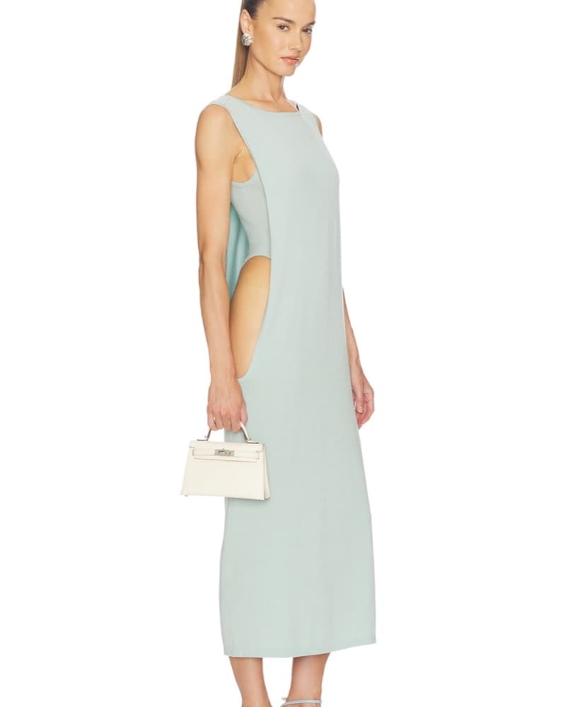 HELSA Mayumi Open Side Dress Sky Blue - Image 3