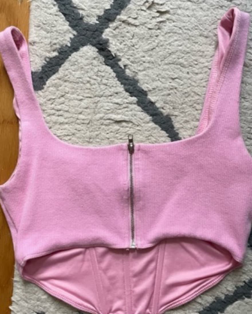 Pink Bustier Tank Top - Image 4