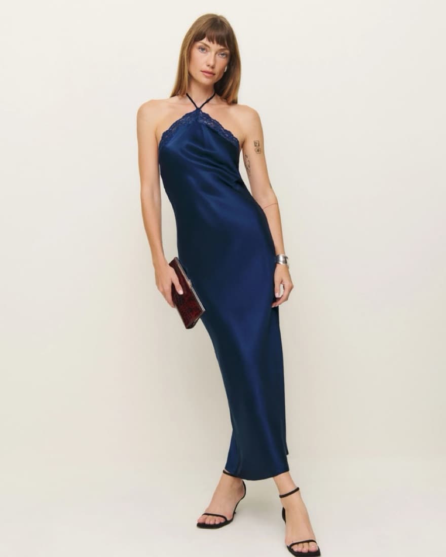 Reformation Aara Silk Dress - Image 4