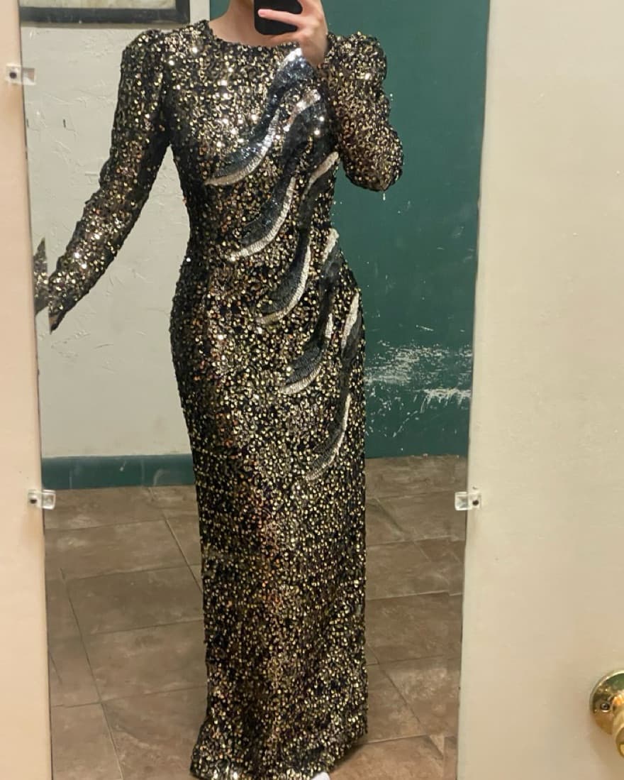 Vintage Sequin Gown - Image 3