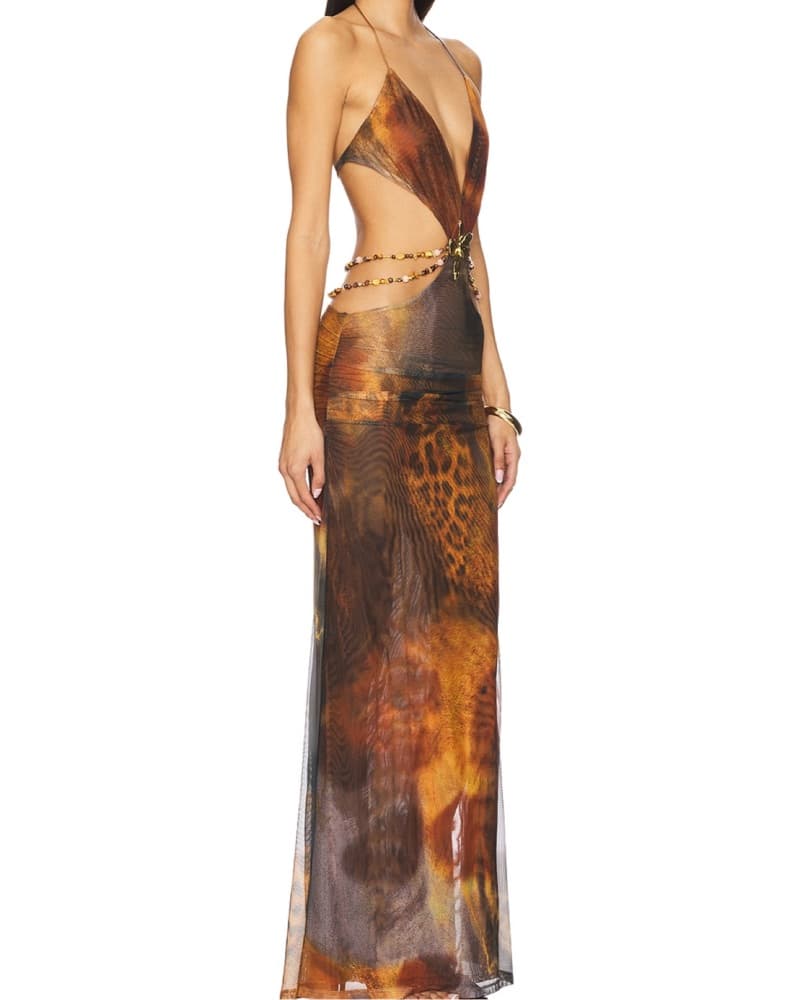 Jaded London Leopard Print Maxi Dress - Image 4