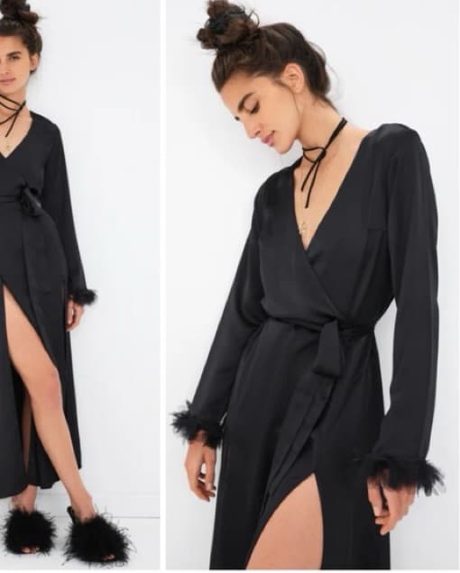 For Love & Lemons Floral Trim Robe  - Image 3