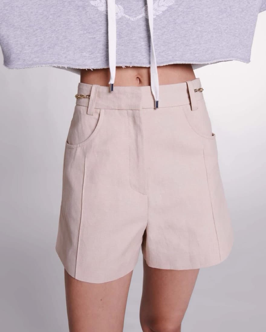 Maje Linen Shorts - Image 4