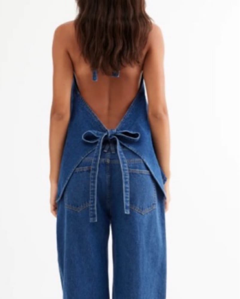 Denim Low Back Top - Image 4