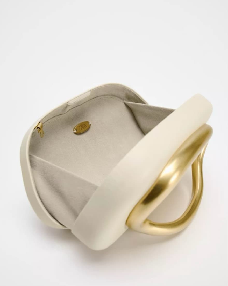 Cream and gold Clutch From Zara - Image 3
