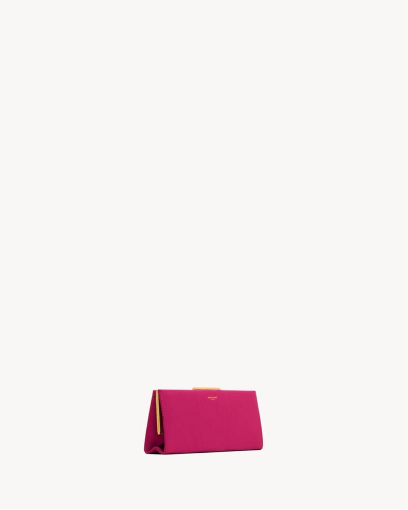 Bright Pink Saint Laurent Clutch - Image 4