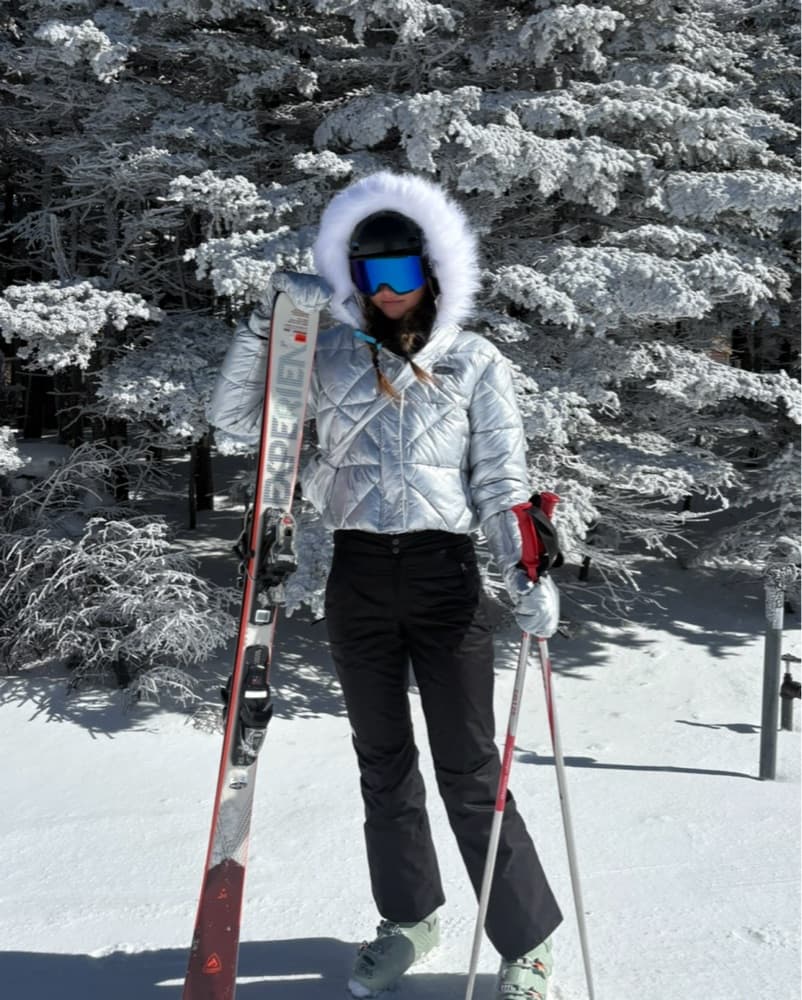 Metallic Silver Ski Jacket And Bag - Image 2