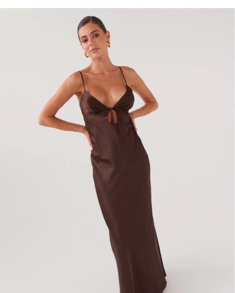 Elegant Satin Maxi Dress - Image 3