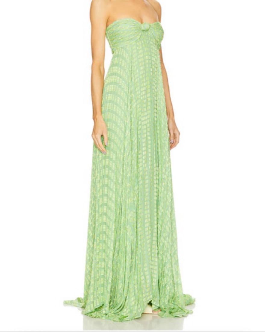 Alexis Elea Strapless Green Maxi Dress - Image 2