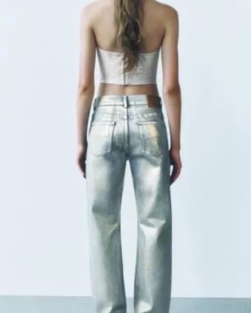 Zara Gold Foil Wash Jenas - Image 2