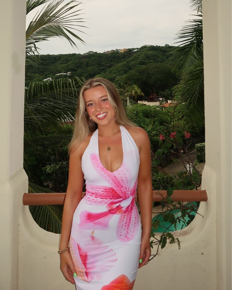Vibrant Seashell Halter Maxi Dress - Image 1