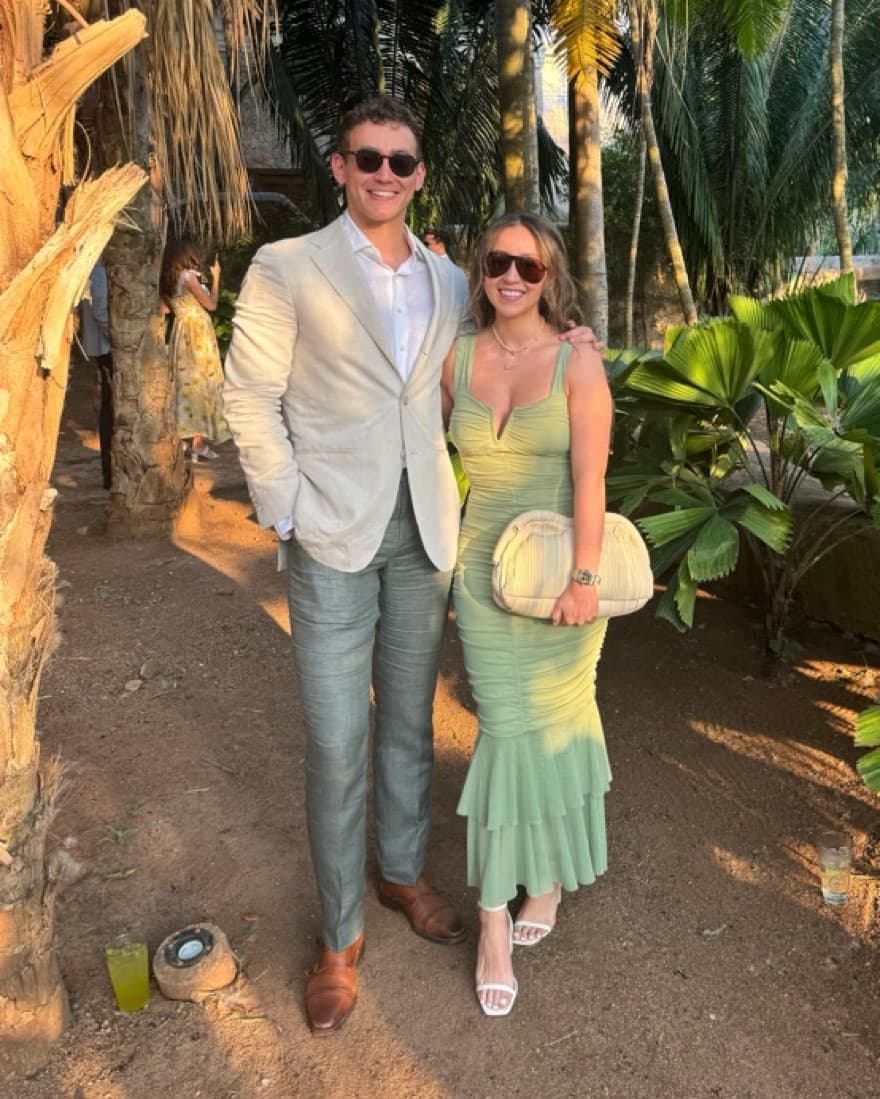 Green Ruched Dress With Cutout - Image 4