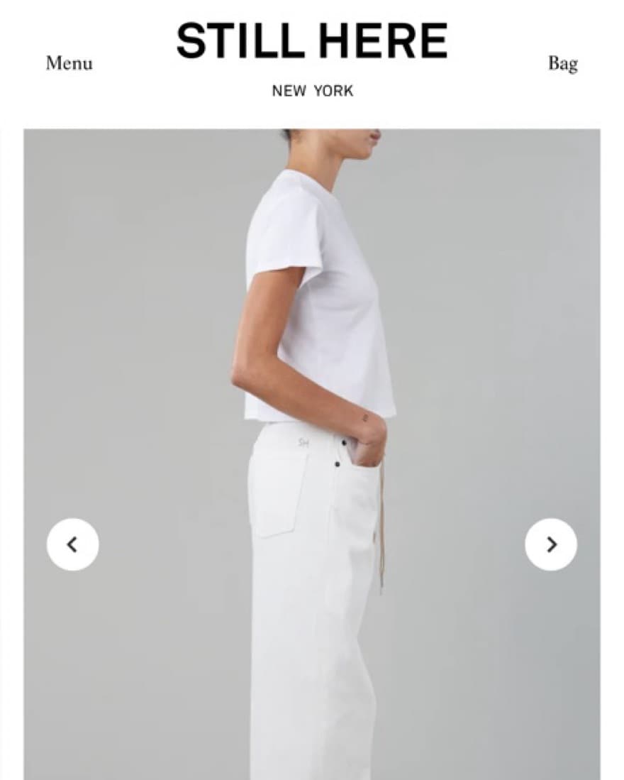 Still here White Drawstring Jeans - Image 2