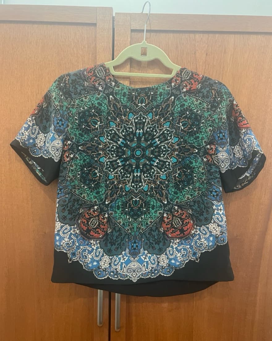 Topshop Graphic Kaleidescope Top - Image 1