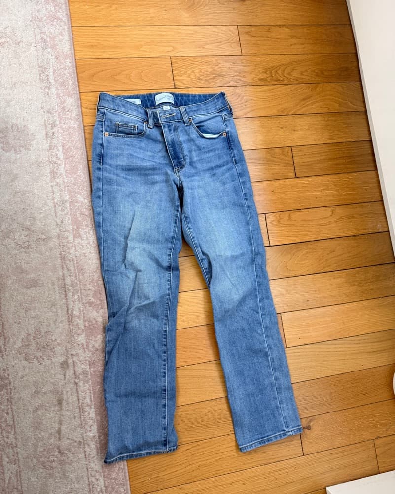 High Rise Slim Straight Jeans - Image 1