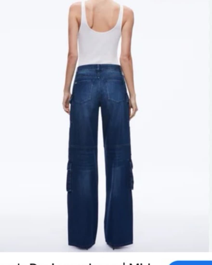 Alice + Olivia Cay Cargo Jeans - Image 3