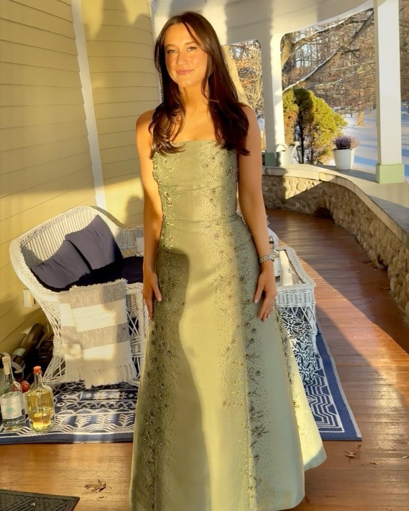 Custom Vintage Lili Rubin Sage Gown - Image 1