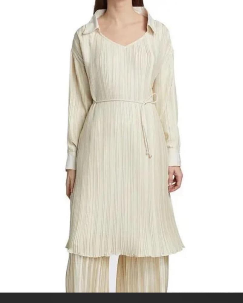 White Pleated Dress (NWT)  - Image 1