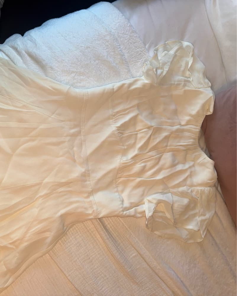 Reformation Lula Dress Ivory - Image 2