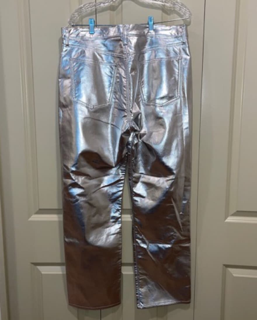 Agolde Revolve Silver Jeans (Leather) - Image 4