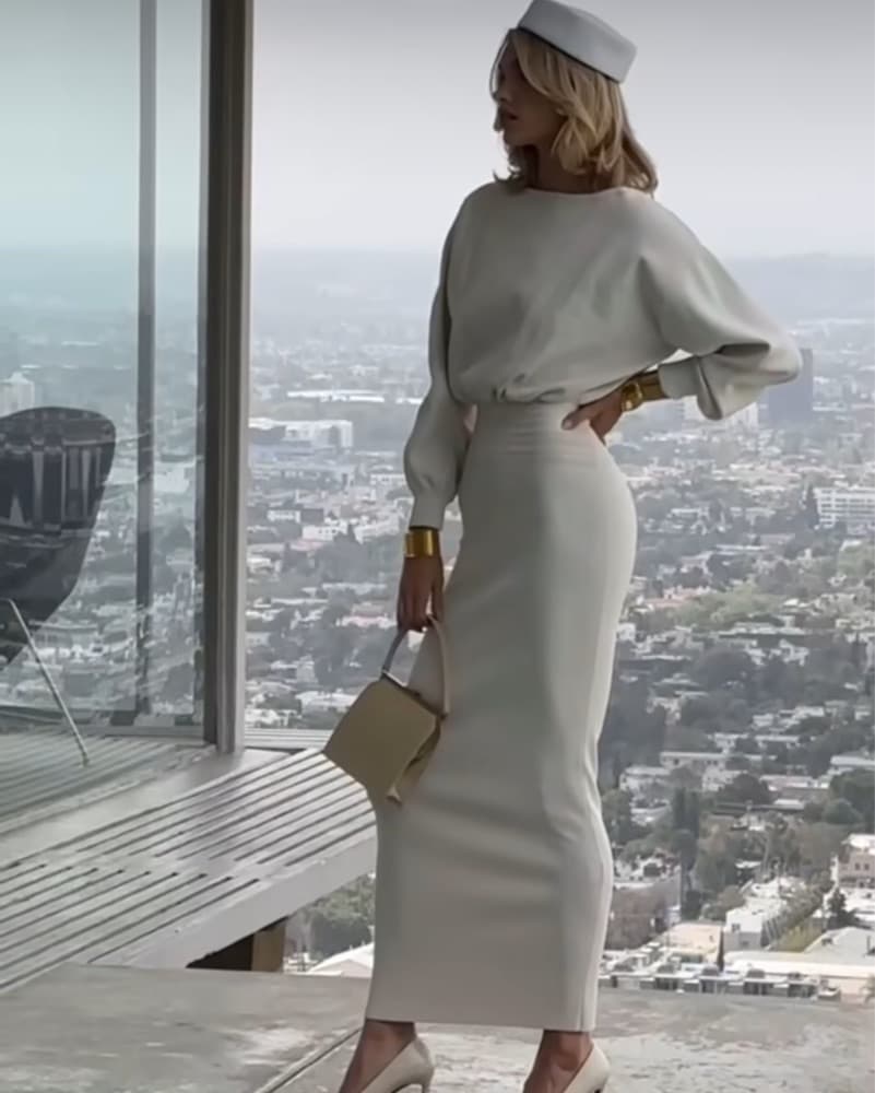 Helsa Bandage Dress White - Image 2
