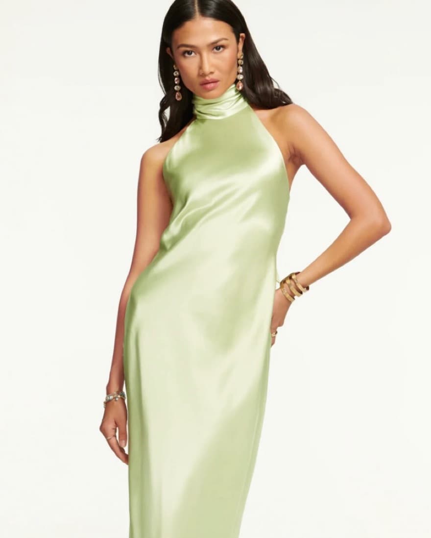 Ramy Brook Green Halter Dress - Image 1